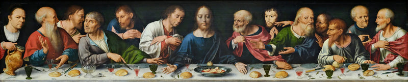 Retablo de la Deploración de Cristo: La Última Cena - Joos van Cleve