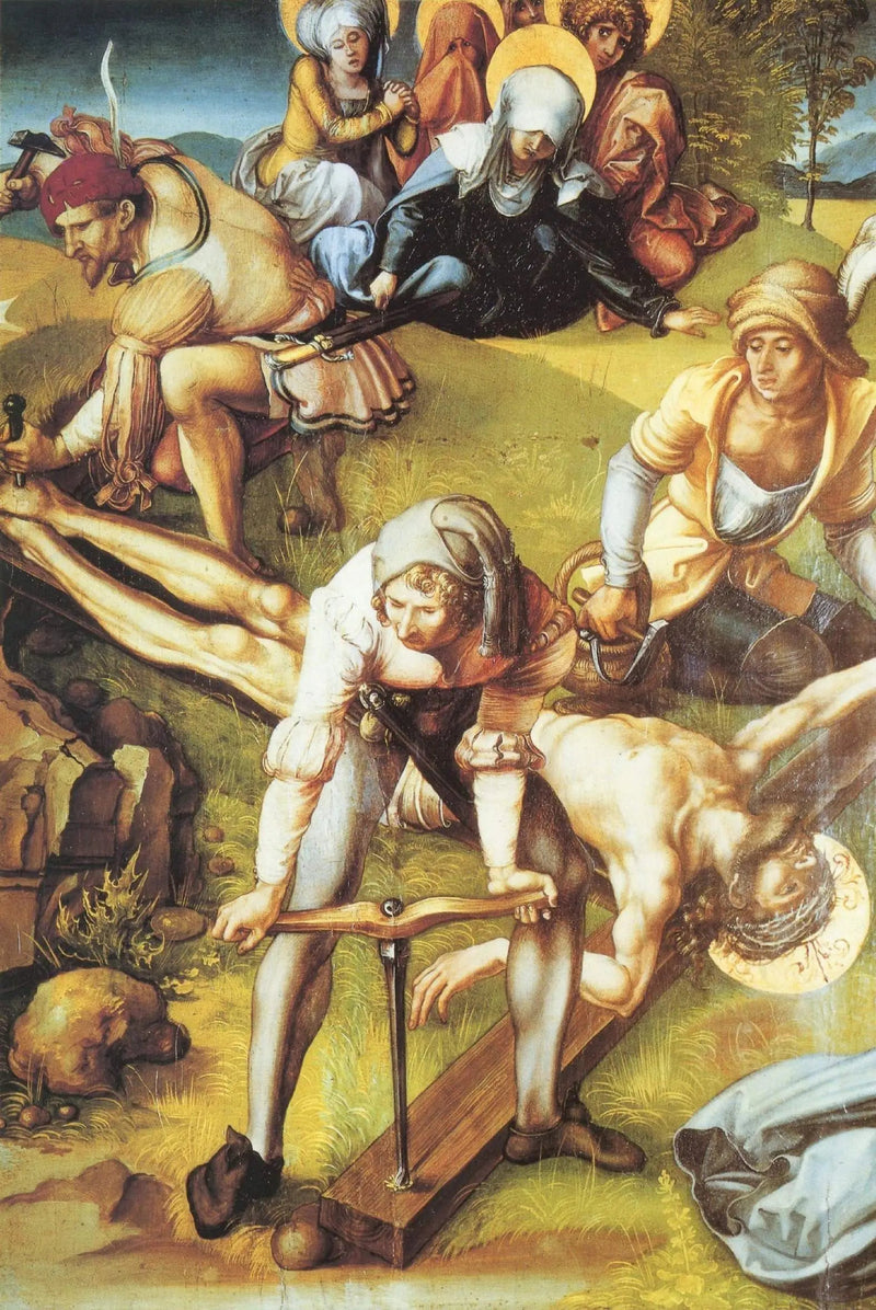 Retablo de la Mater Dolorosa, escena: El Cristo crucificado en la Cruz - Albrecht Dürer