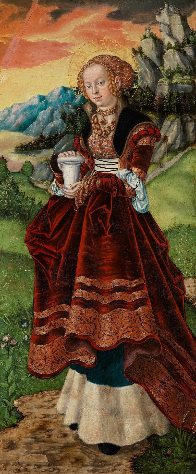 Retablo de Pfirtscher: Santa María Magdalena - Lucas Cranach el Viejo