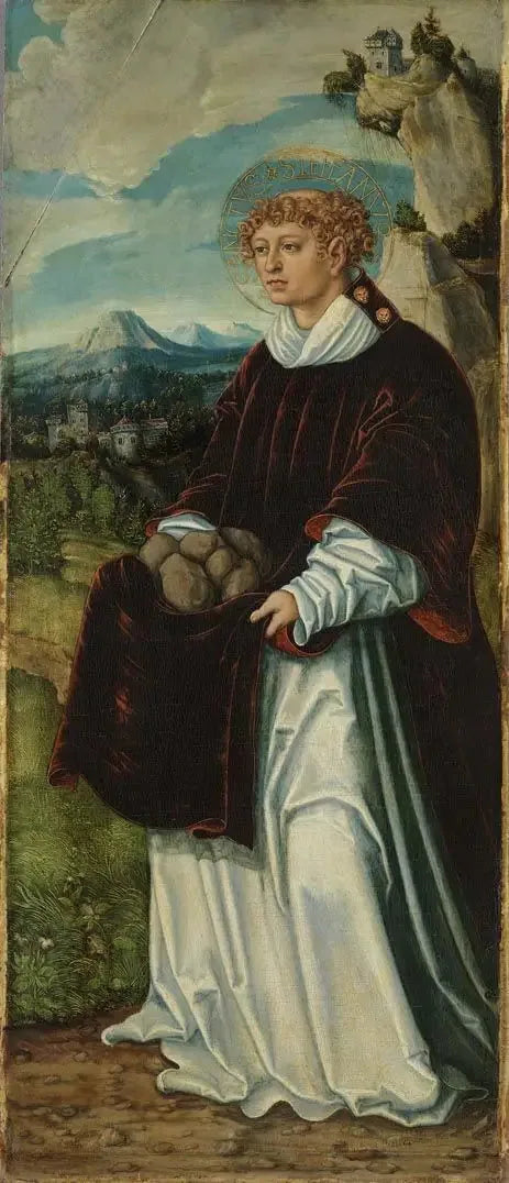 Retablo de Pfirtscher: San Esteban - Lucas Cranach el Viejo