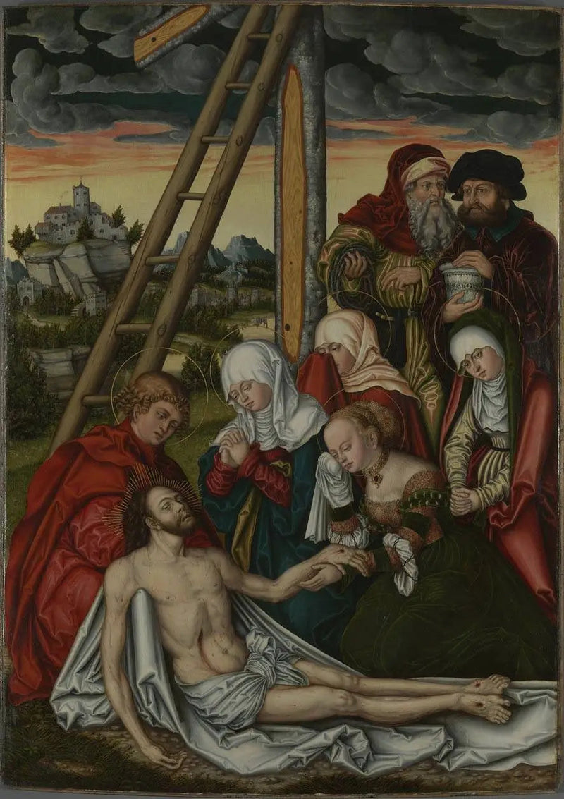 Retablo de Pedro y Pablo: La Lamentación de Cristo - Lucas Cranach el Viejo