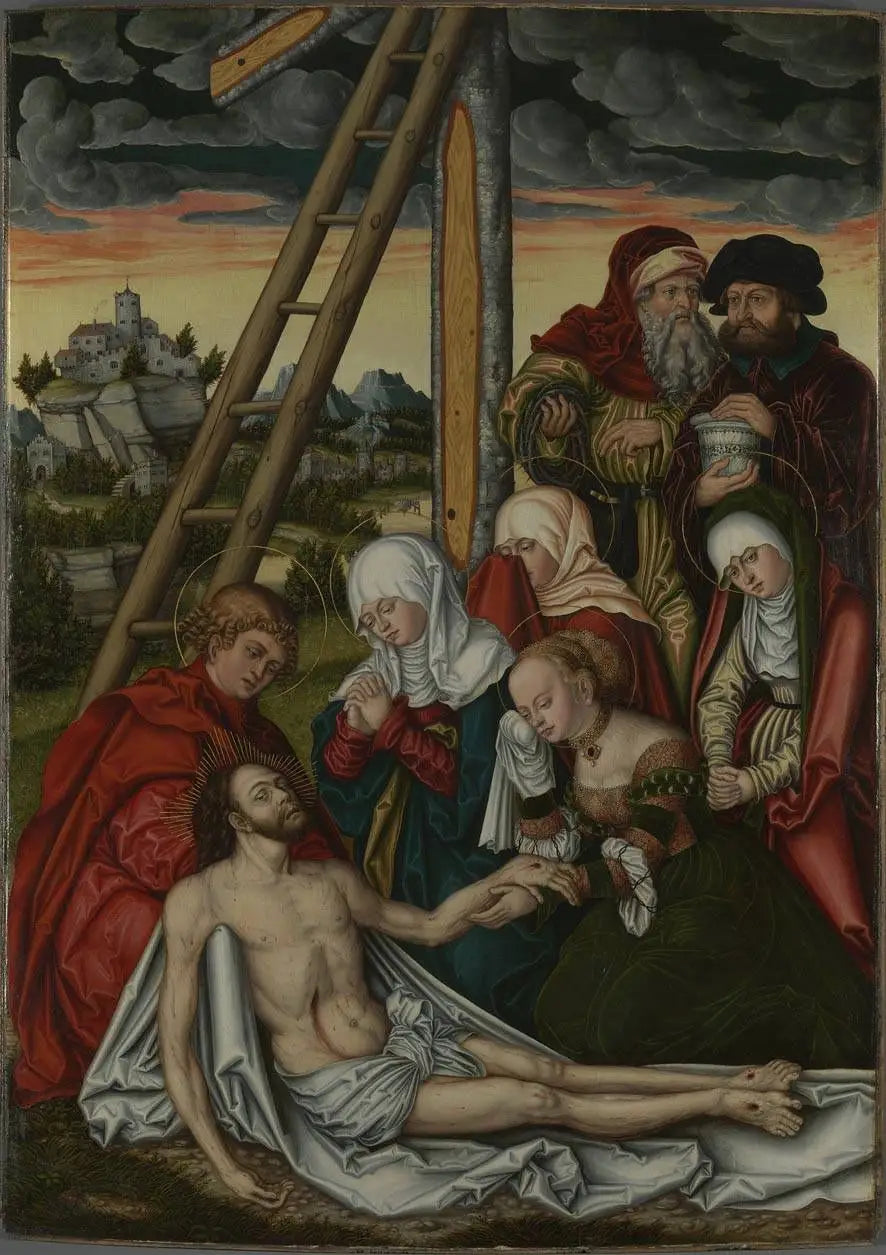 Retablo de Pedro y Pablo: La Lamentación de Cristo - Lucas Cranach el Viejo