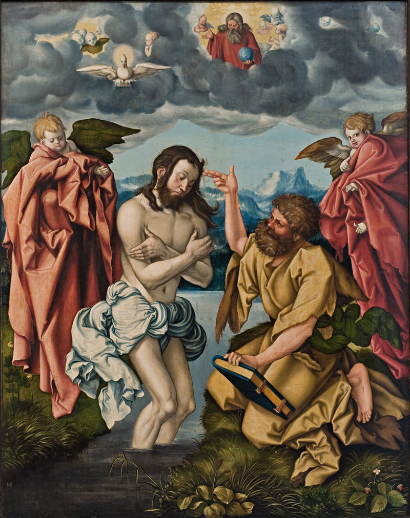 Retablo de San Juan: El bautismo de Cristo - Hans Baldung Grien
