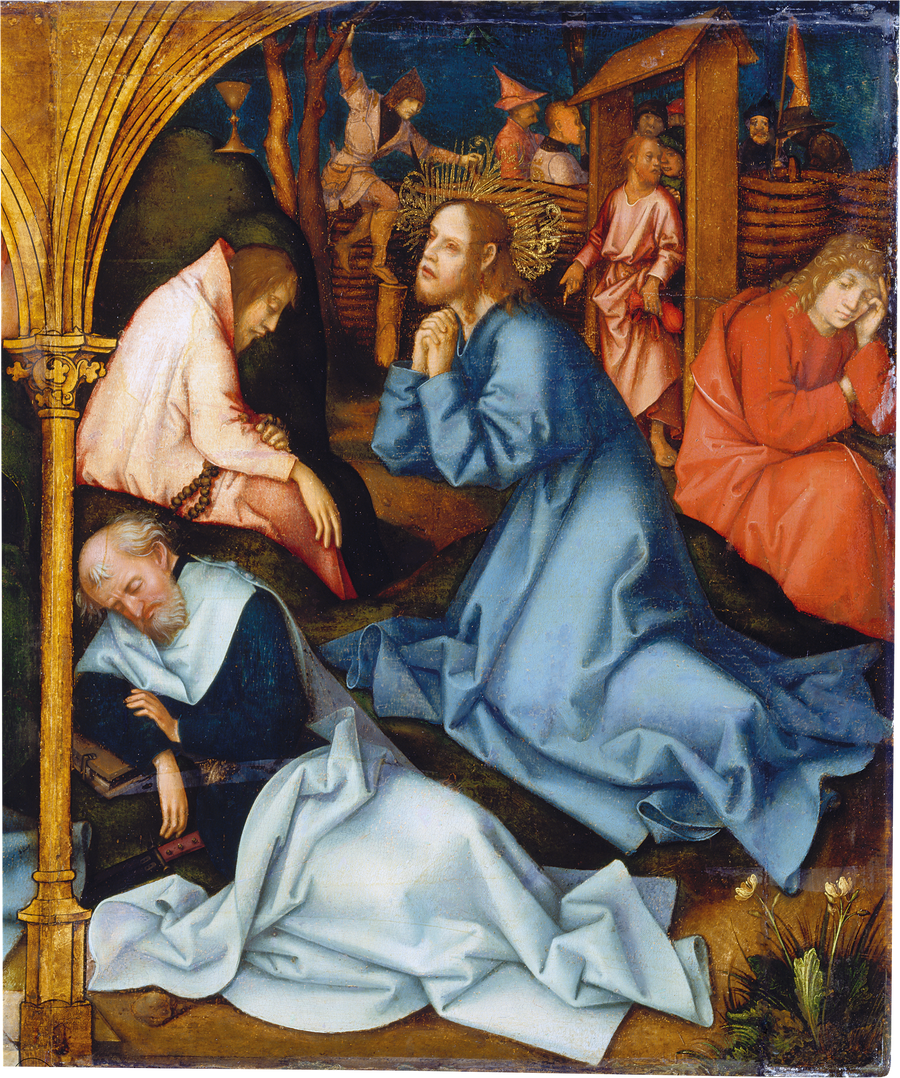 Retablo dominicano de Frankfurt: La agonía en el jardín - Hans Holbein el Viejo