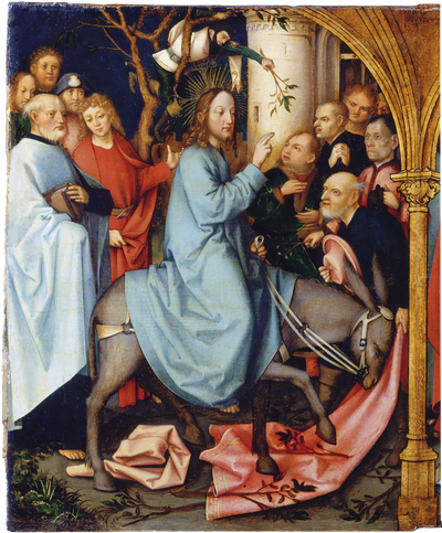 Retable dominicain de Francfort: L’entrée à Jérusalem - Hans Holbein the Elder - Alpha Reproduction