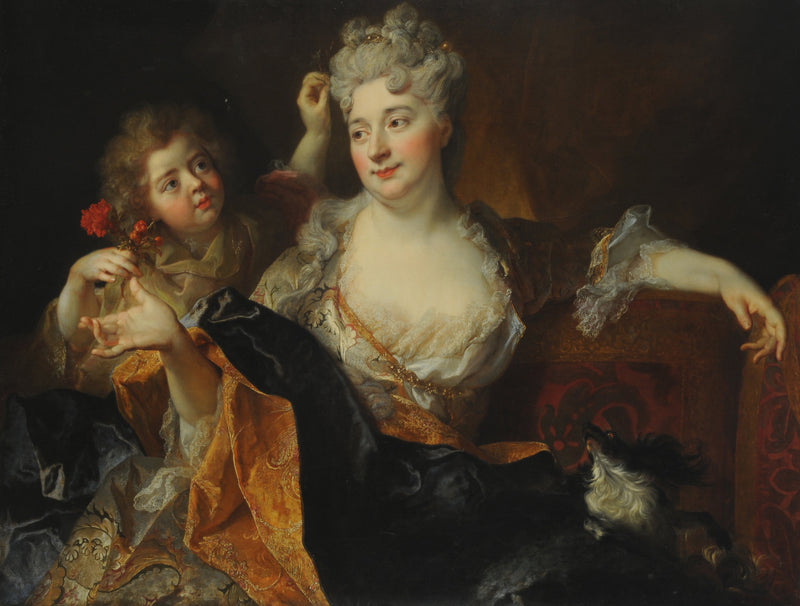 Retrato de Marguerite-Elisabeth Forest de Largillière y su hijo Nicolás - Nicolas de Largillière