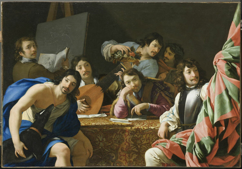 Reunión de amigos - Eustache Le Sueur