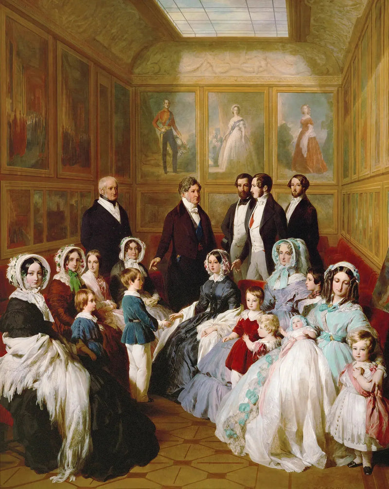 Reunión familiar en la galería Victoria en el castillo de Eu, el 8 de septiembre de 1845 - Franz Xaver Winterhalter
