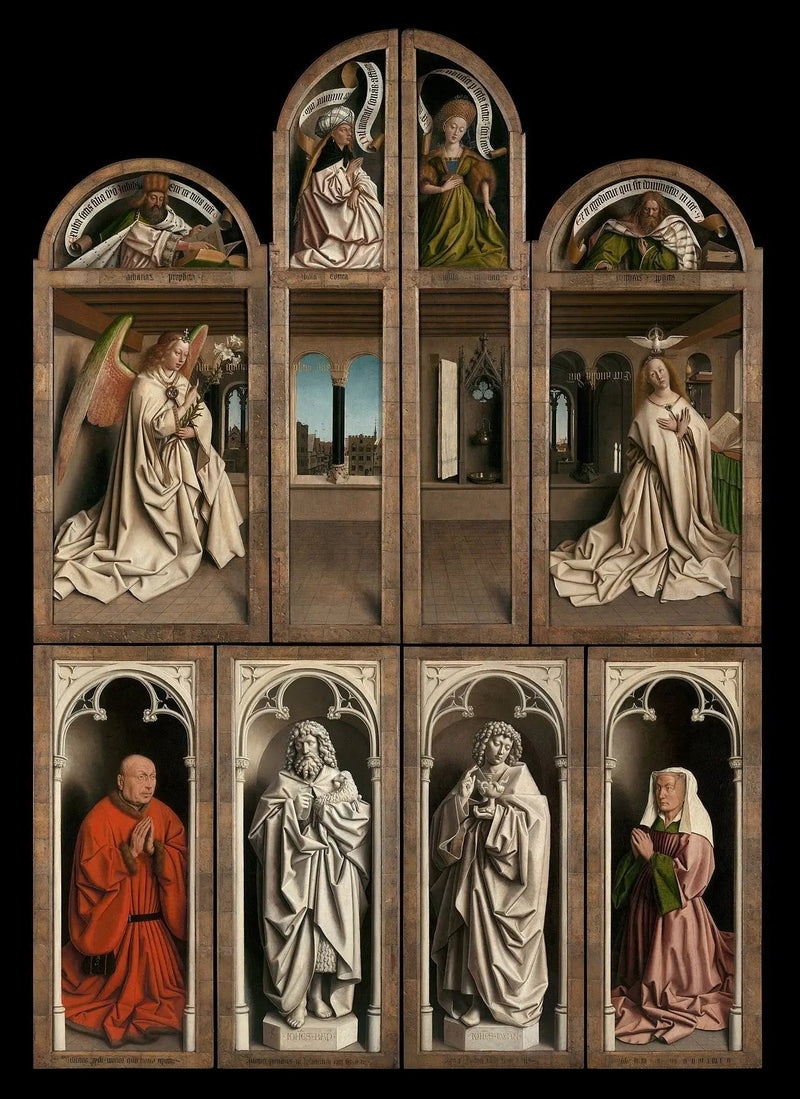 Reverso de las persianas. Interior de la habitación. - Jan van Eyck