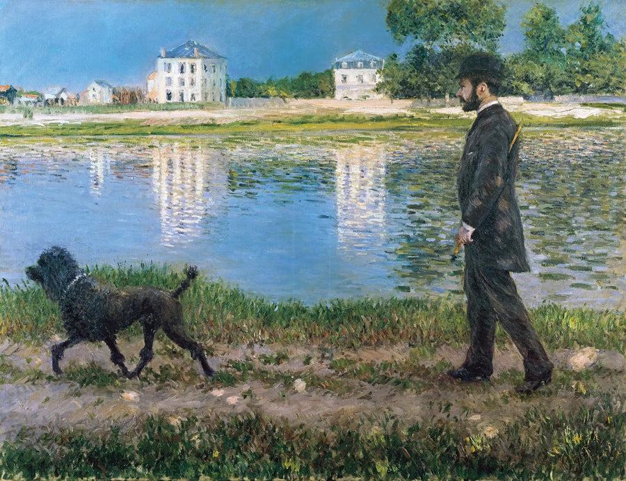 Richard Gallo y su perro en Petit Gennevilliers - Gustave Caillebotte