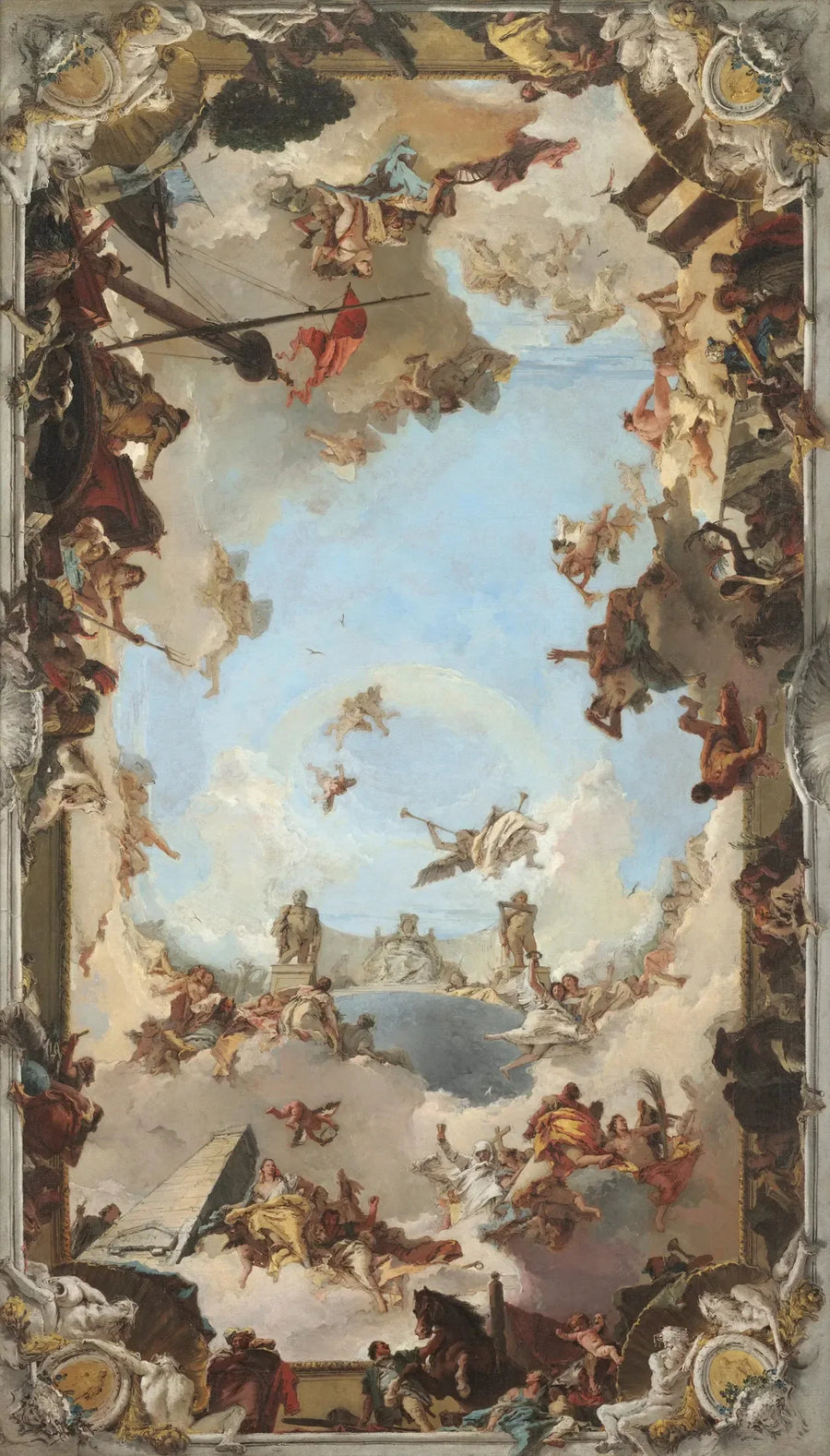 Riqueza y ventajas de la monarquía española bajo Carlos III - Giovanni Battista Tiepolo