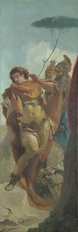 Rinaldo se transforma en Vergüenza del Escudo Mágico - Giovanni Battista Tiepolo
