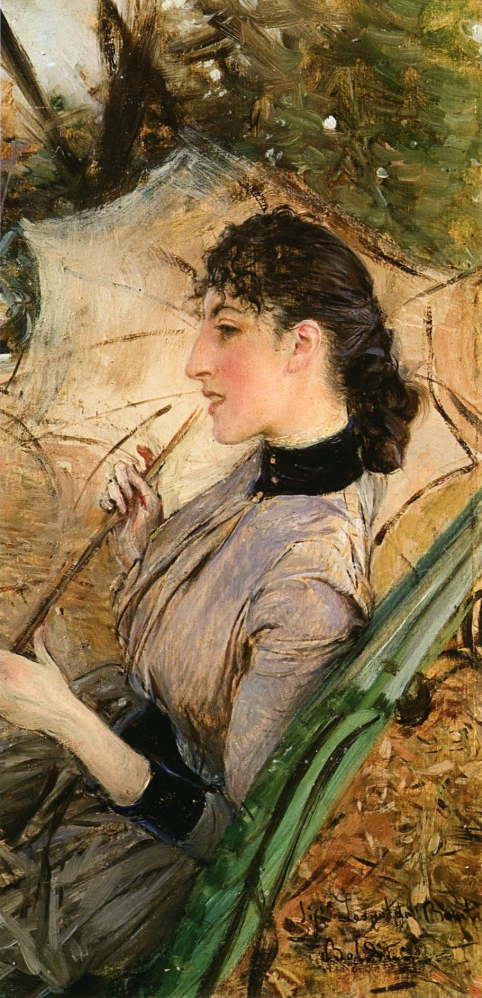 Retrato de Alaide Banti con el sombrillón - Giovanni Boldini