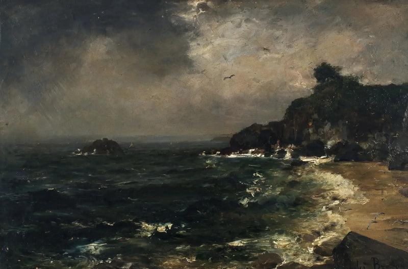 Costa bajo la tormenta - Marina - Jules Breton