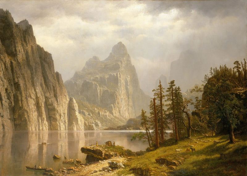 Río Merced, valle de Yosemite - Albert Bierstadt