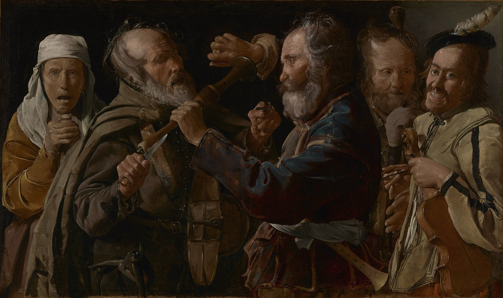 Rixe de musiciens - Georges de La Tour image 1 reproduction de peinture à l’huile