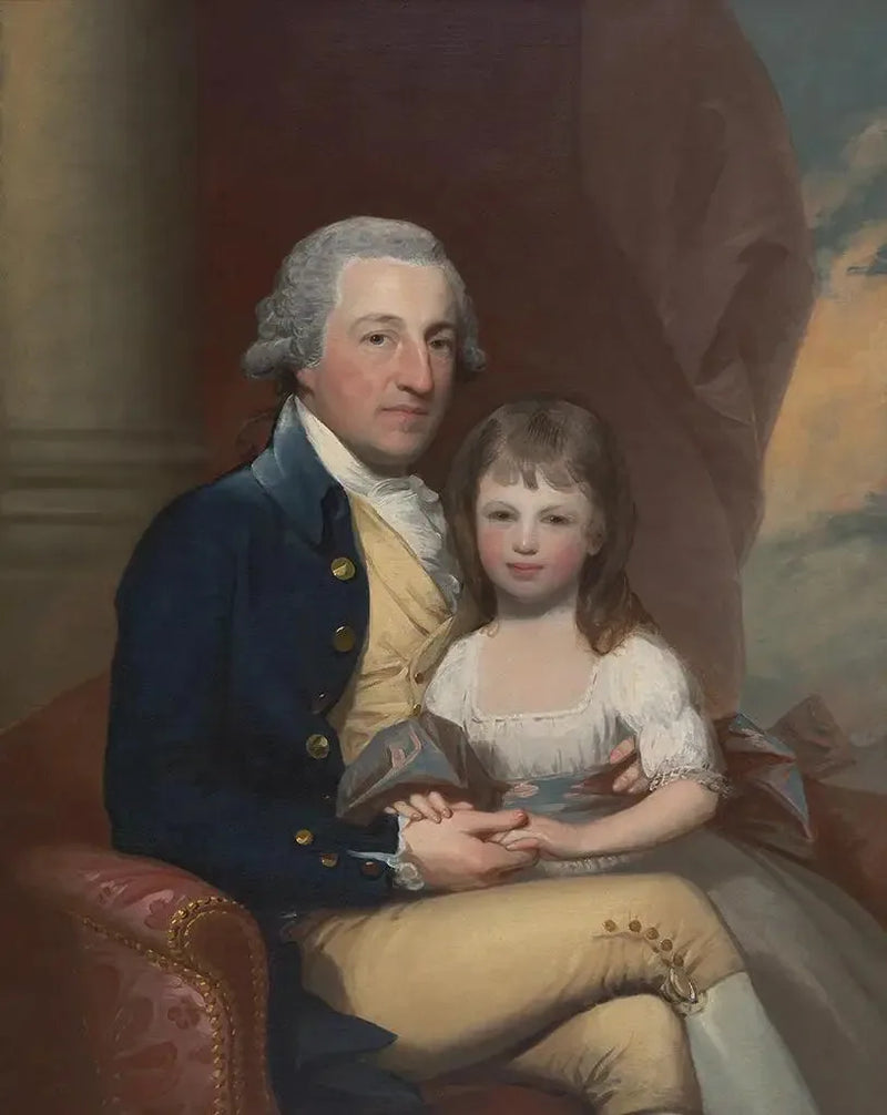 Robert Hare, Sr., y su hija Martha - Gilbert Stuart