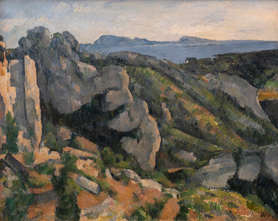 Reproduction du tableau « Rochers à l'Estaque - Paul Cézanne » par Alpha Reproduction en peinture à l’huile