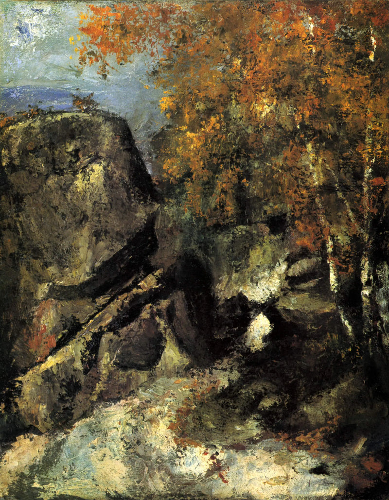 Rocas en el bosque - Paul Cézanne