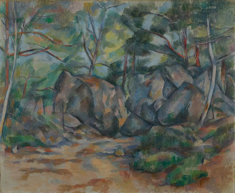 Rocas en el bosque - Paul Cézanne