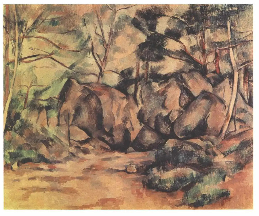 Rocas en el bosque - Paul Cézanne
