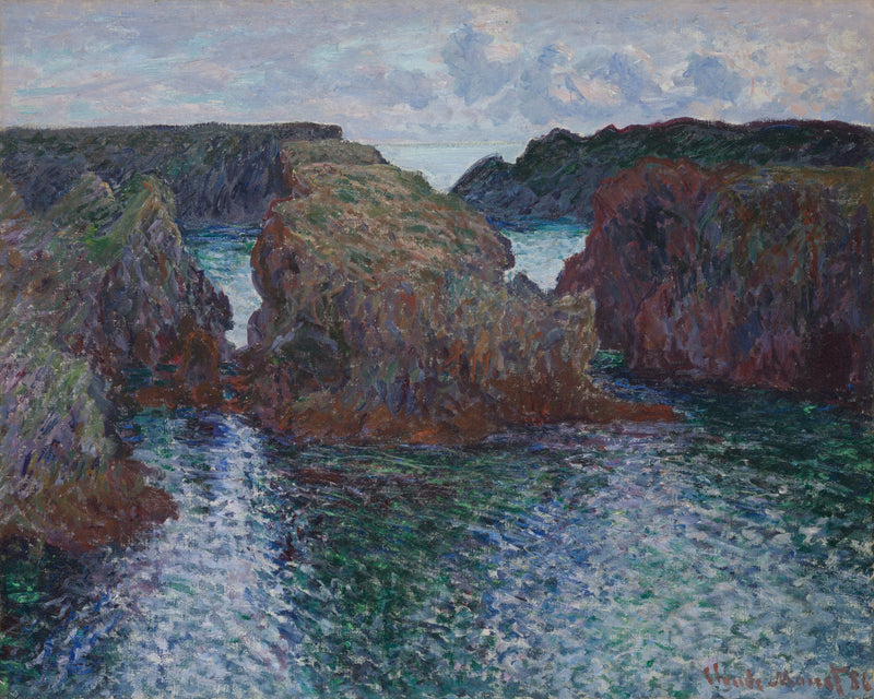 Les Rochers en Port-Goulphar, Belle-Ile W1095 - Claude Monet