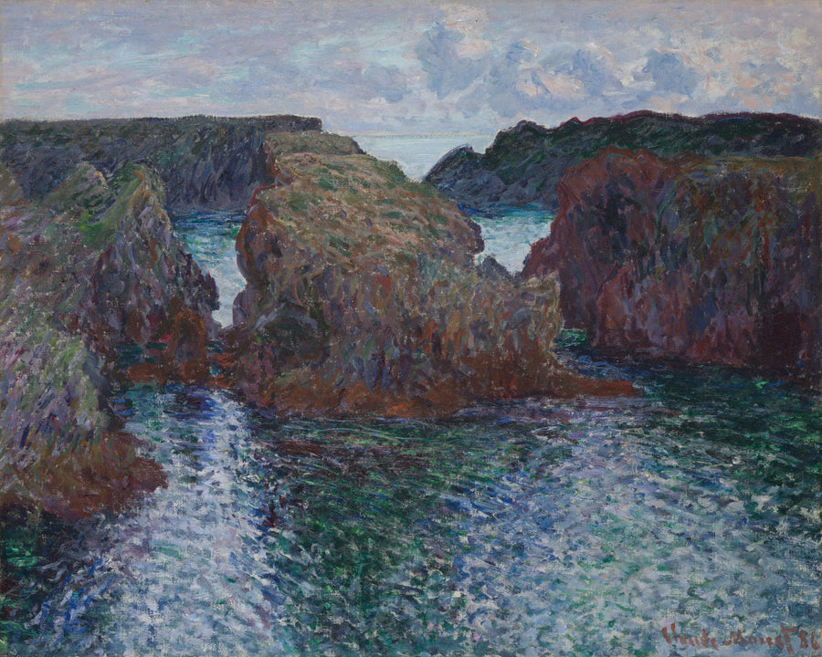 Les Rochers en Port-Goulphar, Belle-Ile W1095 - Claude Monet