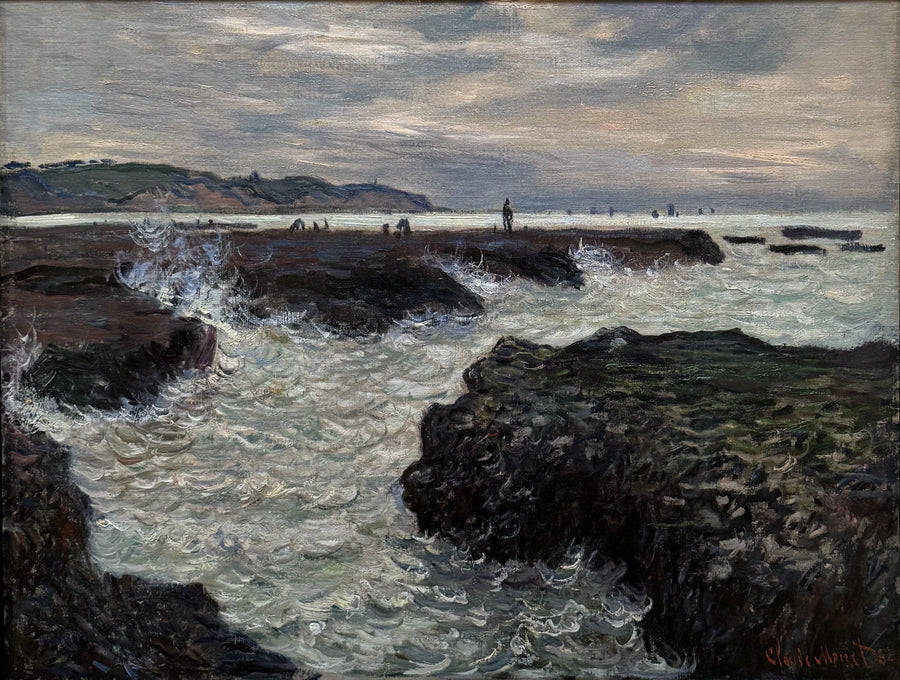 Las Rocas en Pourville, marea baja. - Claude Monet