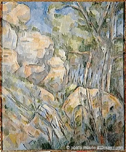 Rocas cerca de las cuevas sobre el Château-Noir - Paul Cézanne