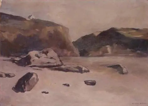 Rocas en la playa - Odilon Redon