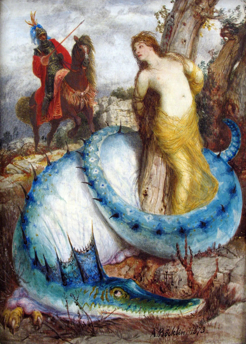 Rogelio liberando a Angélica - Arnold Böcklin