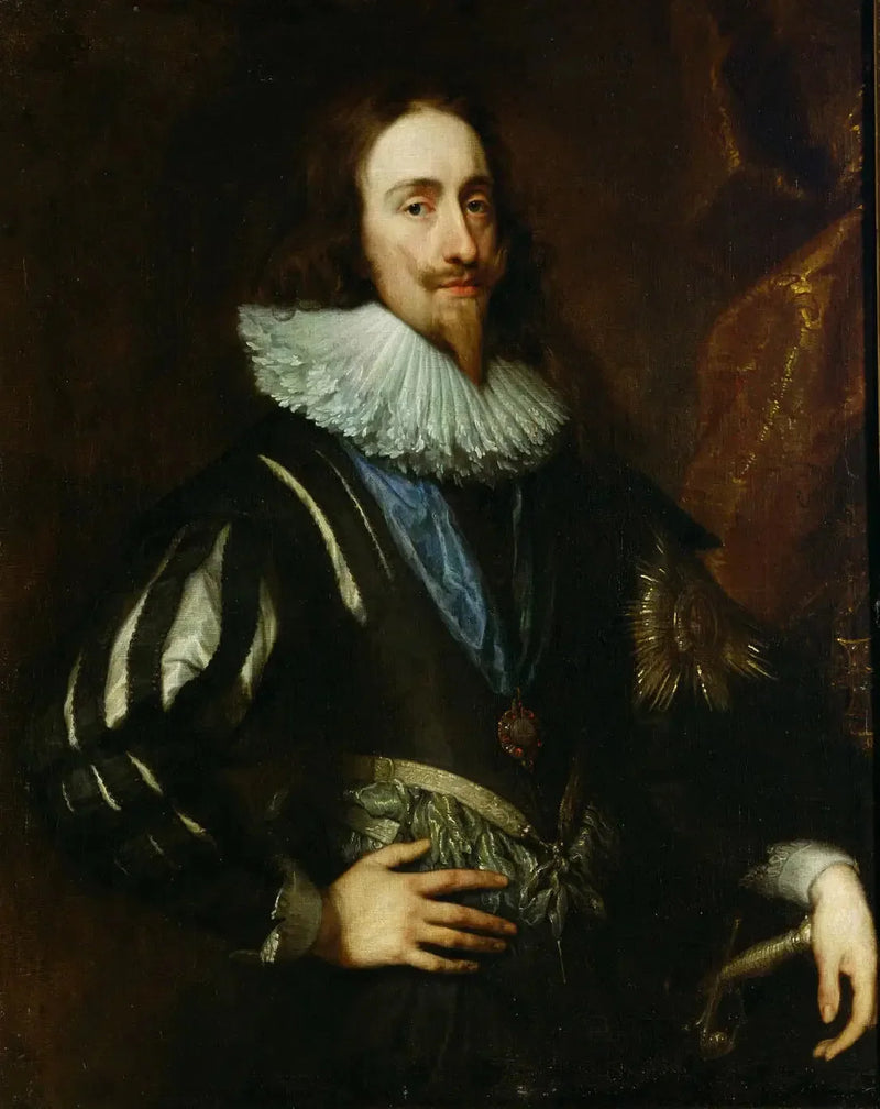 Rey Carlos I de Inglaterra (1600-1649), retrato de tres cuartos - Antoine van Dyck