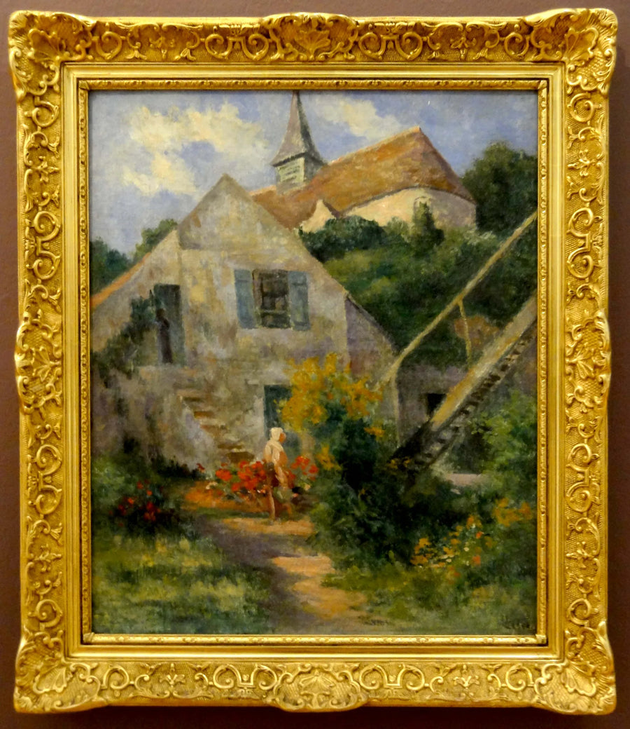 Rolleboise, la iglesia y la casa del pintor - Maximilien Luce