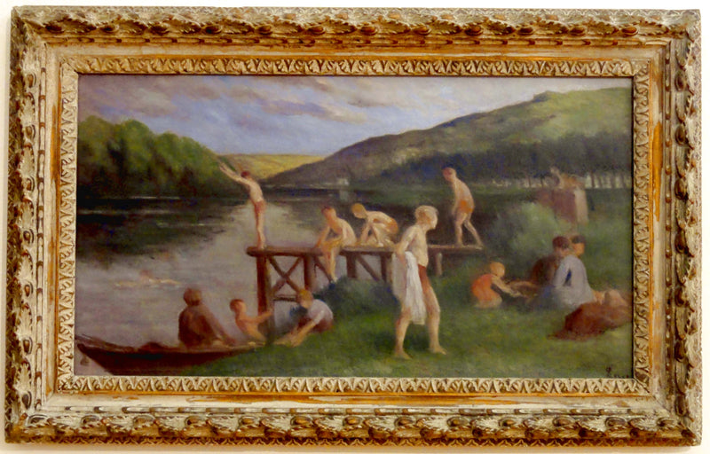 Rolleboise, el baño - Maximilien Luce