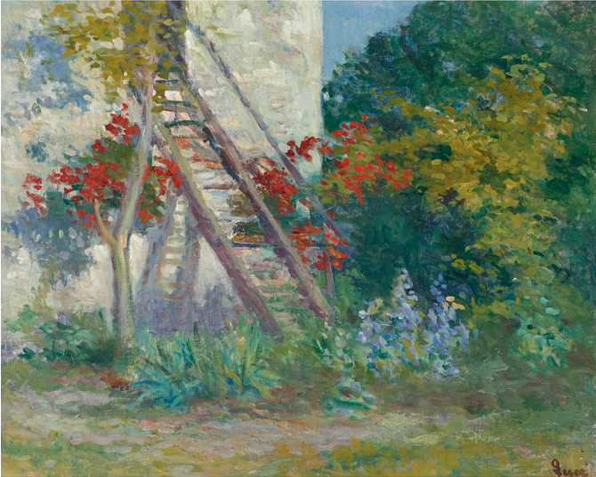 Rolleboise, la escalera del taller - Maximilien Luce