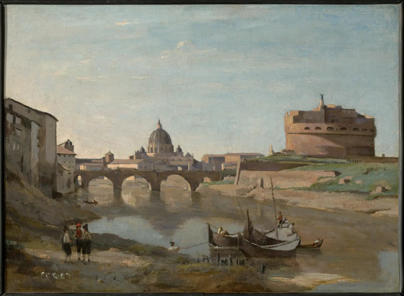 Roma, el castillo de Sant'Angelo - Jean-Baptiste Camille Corot