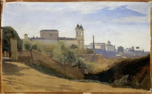 Roma, el Monte Pincio y la Trinidad de los Montes, vistos desde los jardines de la Academia de Francia - Jean-Baptiste Camille Corot
