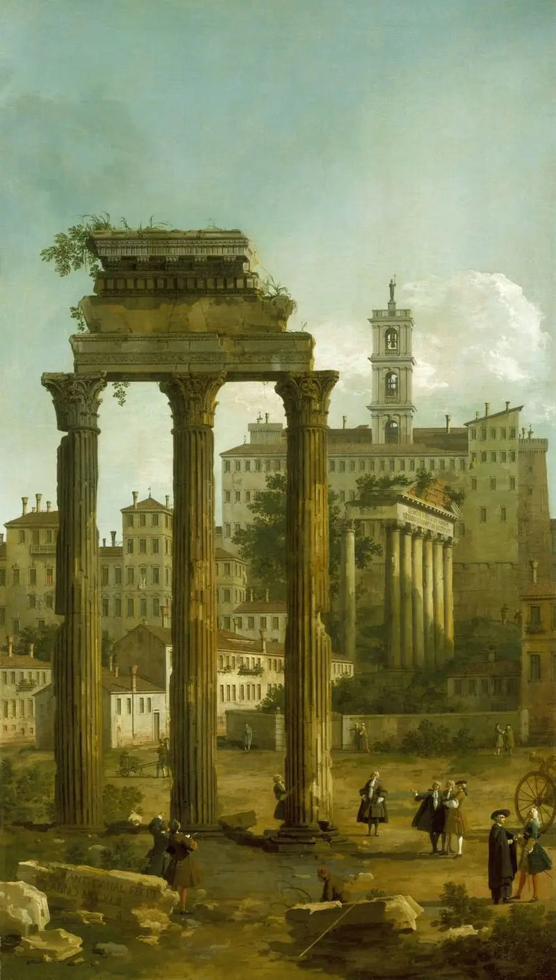 Roma: Ruinas del Foro mirando hacia el Capitolio - Canaletto