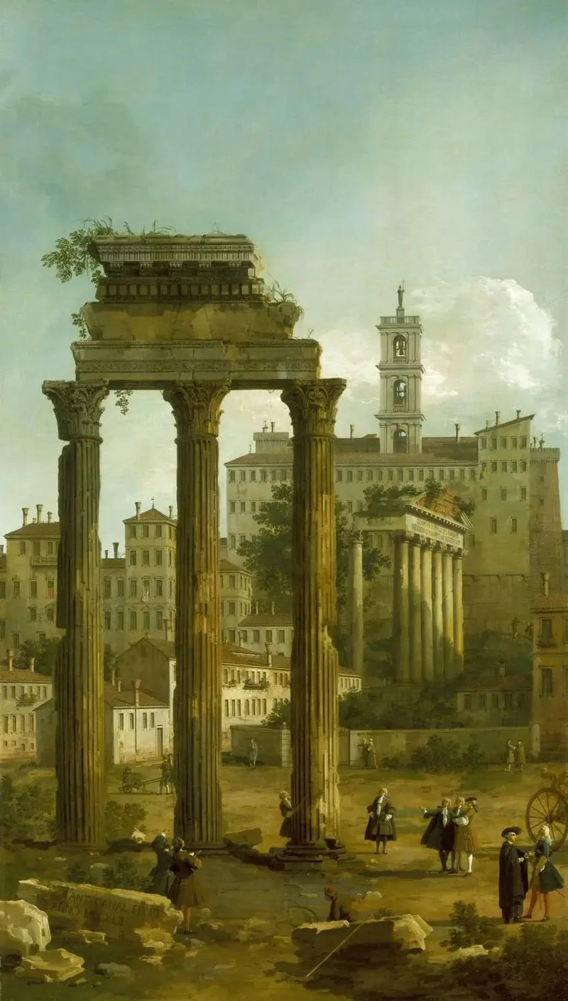 Roma: Ruinas del Foro mirando hacia el Capitolio - Canaletto
