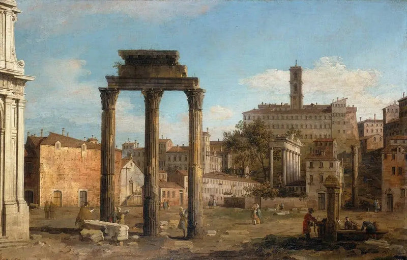Roma: Ruinas del Foro, hacia el Capitolio - Canaletto