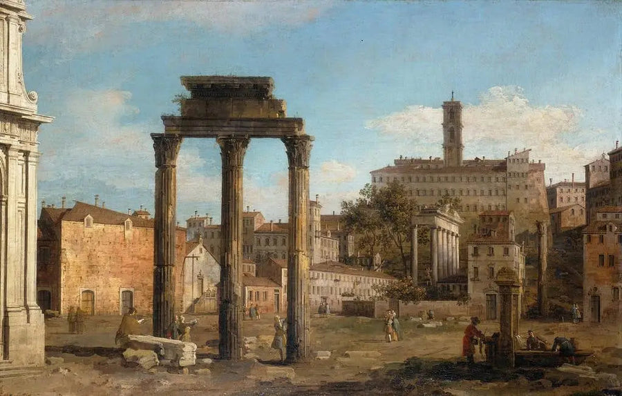 Roma: Ruinas del Foro, hacia el Capitolio - Canaletto