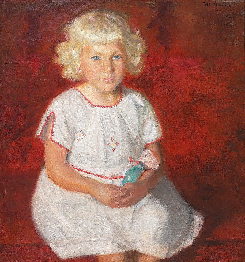 Rosa de Skagen. Joven pescadora con su mejor traje de domingo. - Michael Peter Ancher