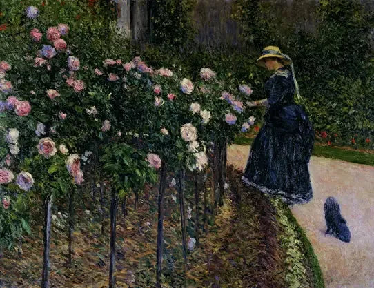 Rosas en el jardín en Petit Gennevilliers - Gustave Caillebotte