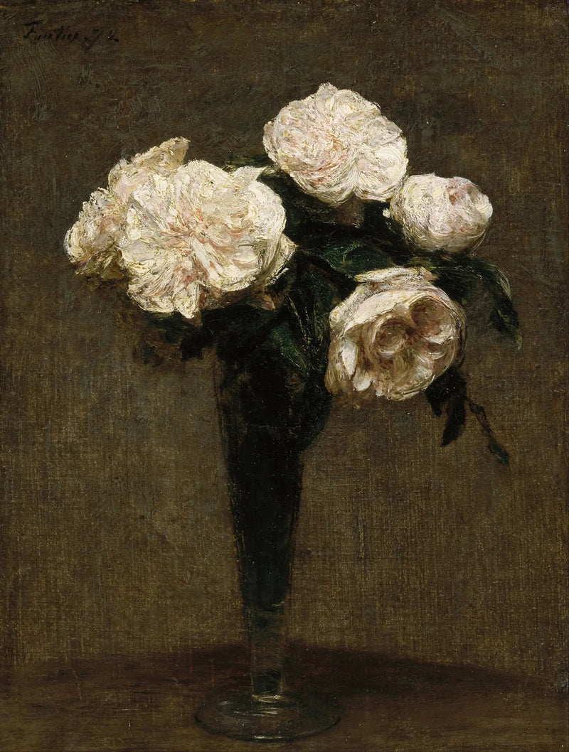Rosas en un jarrón - Henri Fantin-Latour