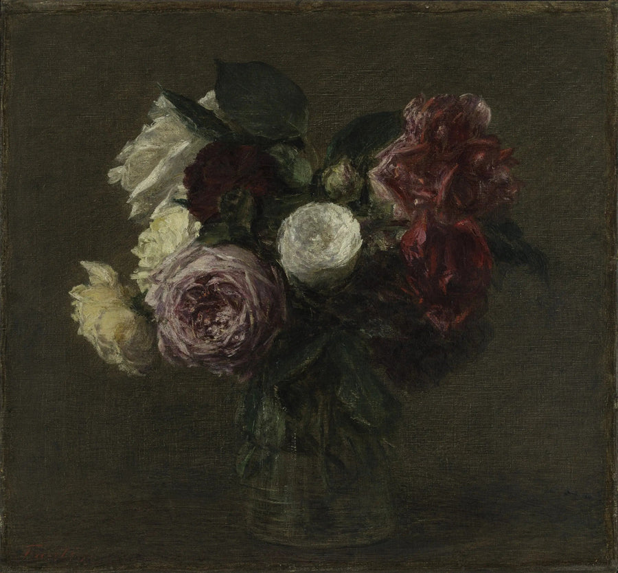 Rosas en un jarrón - Henri Fantin-Latour