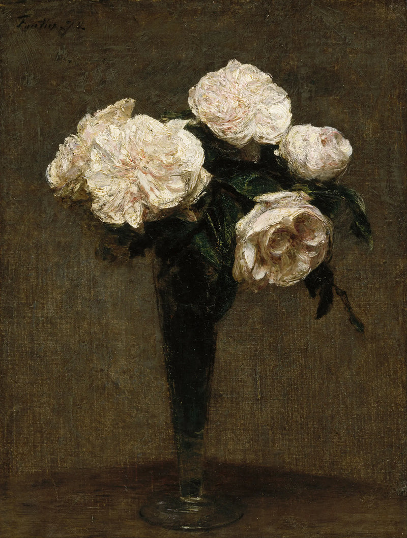 Rosas en un jarrón - Henri Fantin-Latour