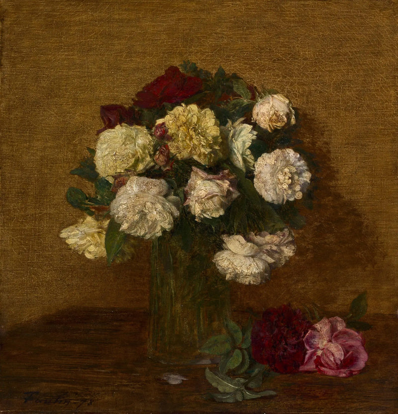 Rosas en un jarrón - Henri Fantin-Latour