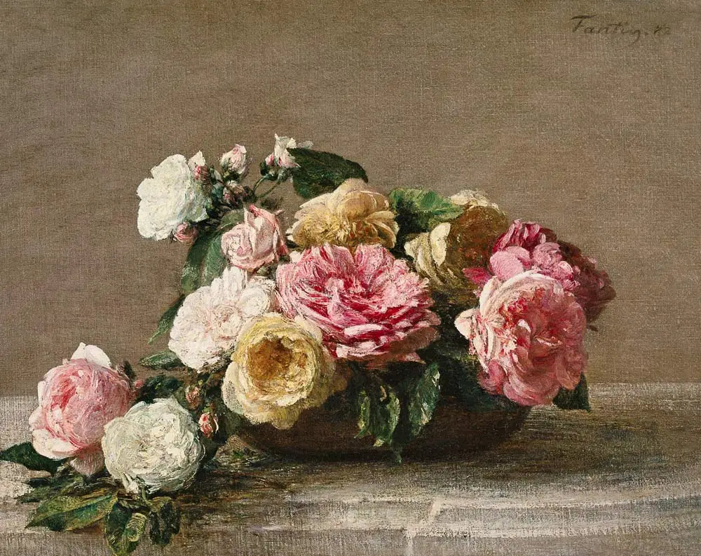 Roses dans une coupe - Henri Fantin-Latour - Alpha Reproduction