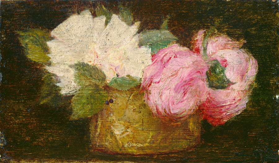 Roses dans un vase - French 19th Century