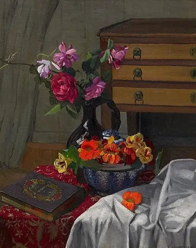 Rosas y capuchinas. - Félix Vallotton